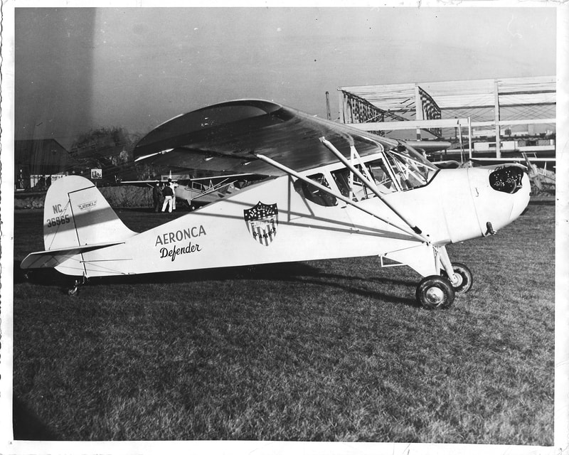 Aeronca Defender. This was the prize awarded to Willard Broughton for winning a scale model building contest spossored by the Air cadets of America and Aeronca Inc. December.1942
Source. Jojeca Aero
